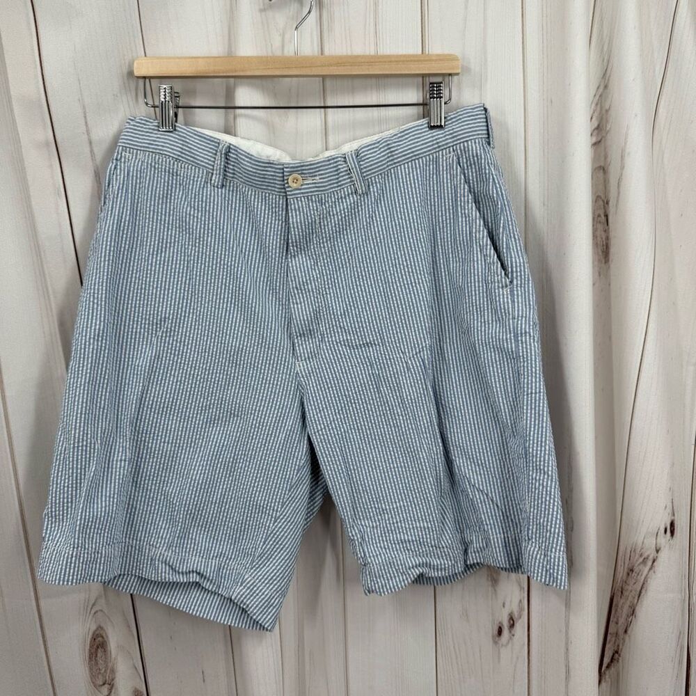 Ralph Lauren Men’s 35 Blue Seersucker Shorts